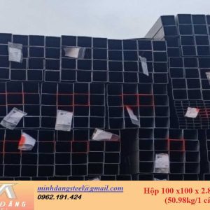 Thép hộp đen/mạ kẽm 100x100x2.8x6000