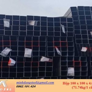 Thép hộp đen/mạ kẽm 100x100x4.0x6000