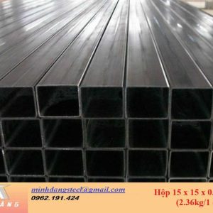 Thép hộp đen/mạ kẽm 15x15x0.9x6000