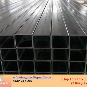 Thép hộp đen/mạ kẽm 15x15x1.1x6000