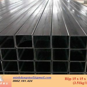 Thép hộp đen/mạ kẽm 15x15x1.4x6000