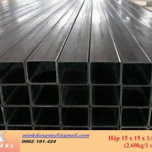 Thép hộp đen/mạ kẽm 15x15x1.0x6000