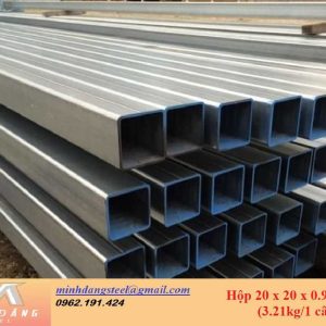 Thép hộp đen/mạ kẽm 20x20x0.9x6000