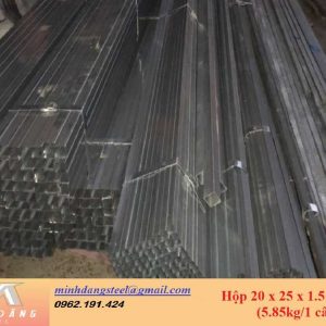 Thép hộp đen/mạ kẽm 20x25x1.5x6000