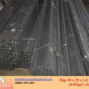 Thép hộp đen/mạ kẽm 20x25x1.0x6000