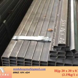 Thép hộp đen/mạ kẽm 20x30x0.7x6000