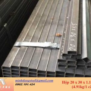 Thép hộp đen/mạ kẽm 20x30x1.1x6000