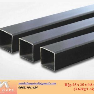 Thép hộp đen/mạ kẽm 25x25x0.8x6000