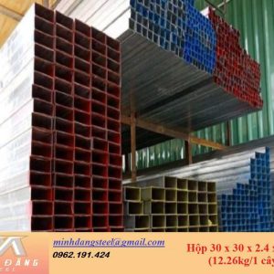 Thép hộp đen/mạ kẽm 30x30x2.4x6000