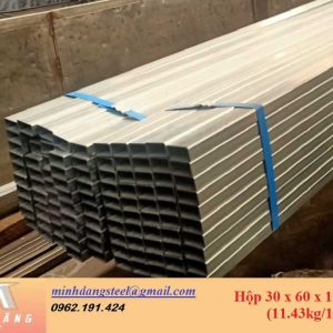 Thép hộp đen/mạ kẽm 30x60x1.4x6000