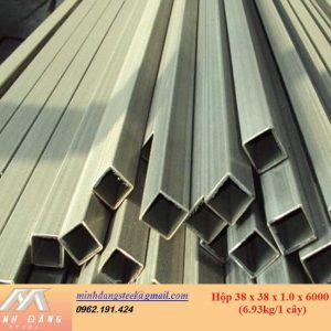 Thép hộp đen/mạ kẽm 38x38x1.0x6000