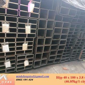 Thép hộp đen/mạ kẽm 40x100x3.8x6000