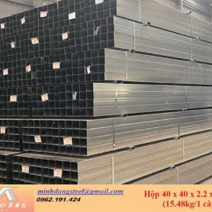Thép hộp đen/mạ kẽm 40x40x2.2x6000