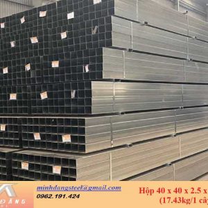 Thép hộp đen/mạ kẽm 40x40x2.5x6000