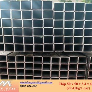 Thép hộp đen/mạ kẽm 50x50x3.4x6000