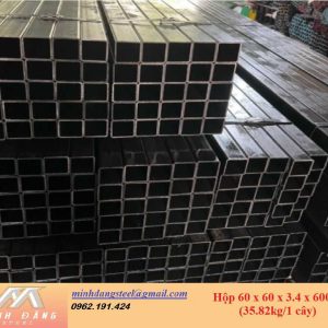 Thép hộp đen/mạ kẽm 60x60x3.4x6000