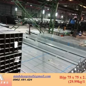 Thép hộp đen/mạ kẽm 75x75x2.2x6000