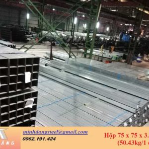 Thép hộp đen/mạ kẽm 75x75x3.8x6000